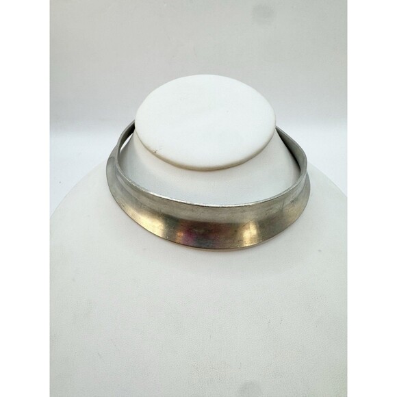 JORGEN JENSEN Denmark Pewter Modernist Choker Necklace 129 Vintage Scandinavian - Picture 1 of 11